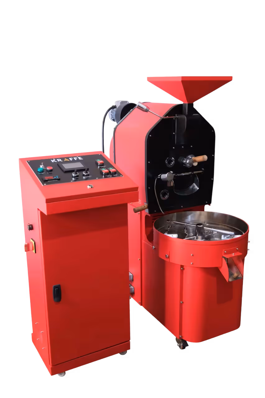 Kraffe Primi 3 kg Commercial Coffee Roasting Machine, side view
