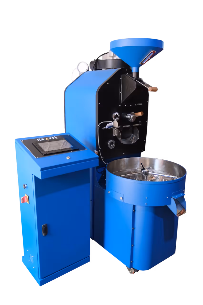 Kraffe 6 kg Commercial Coffee Roasting Machine, side view