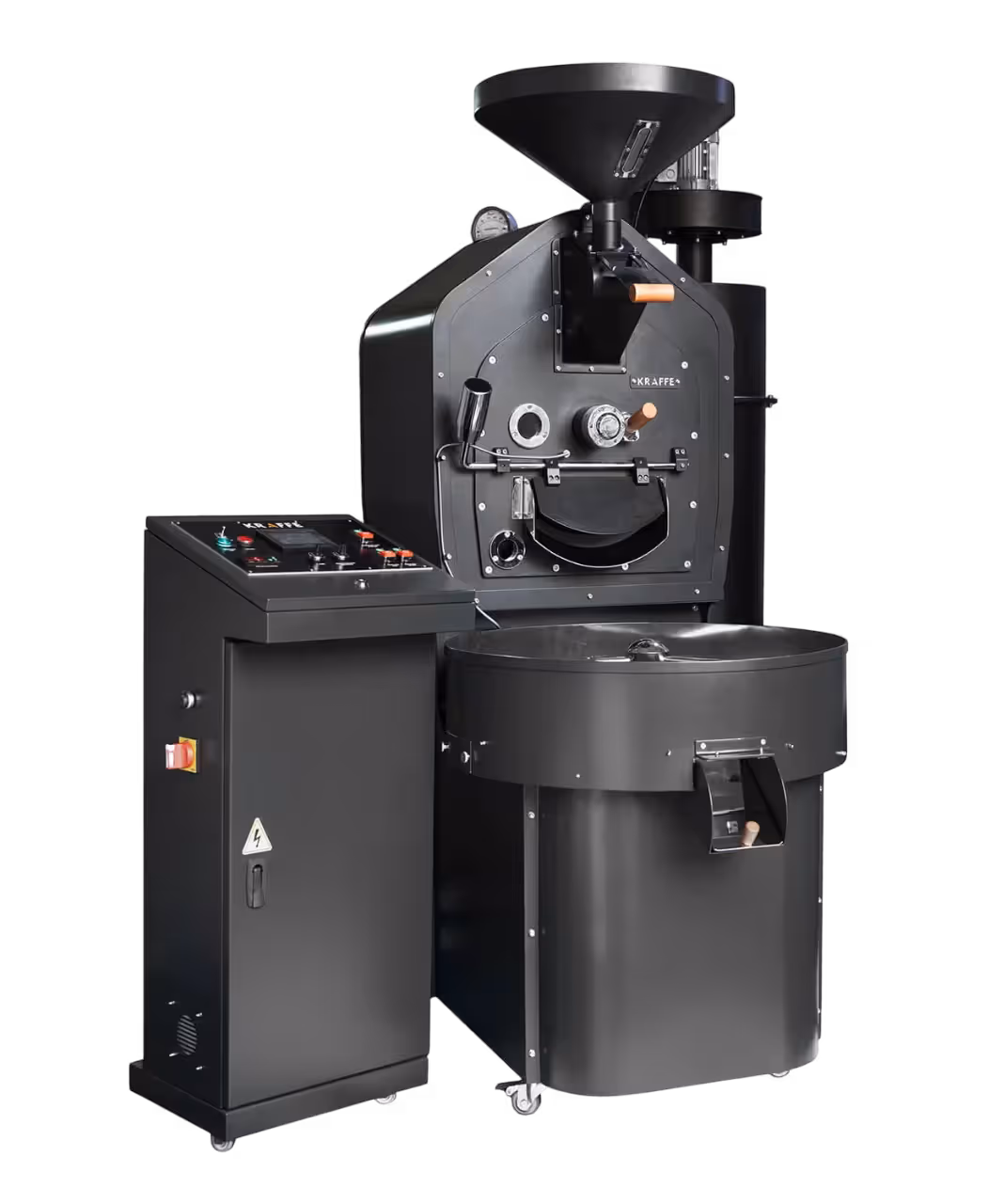 Kraffe 12 kg Commercial Coffee Roasting Machine, side view