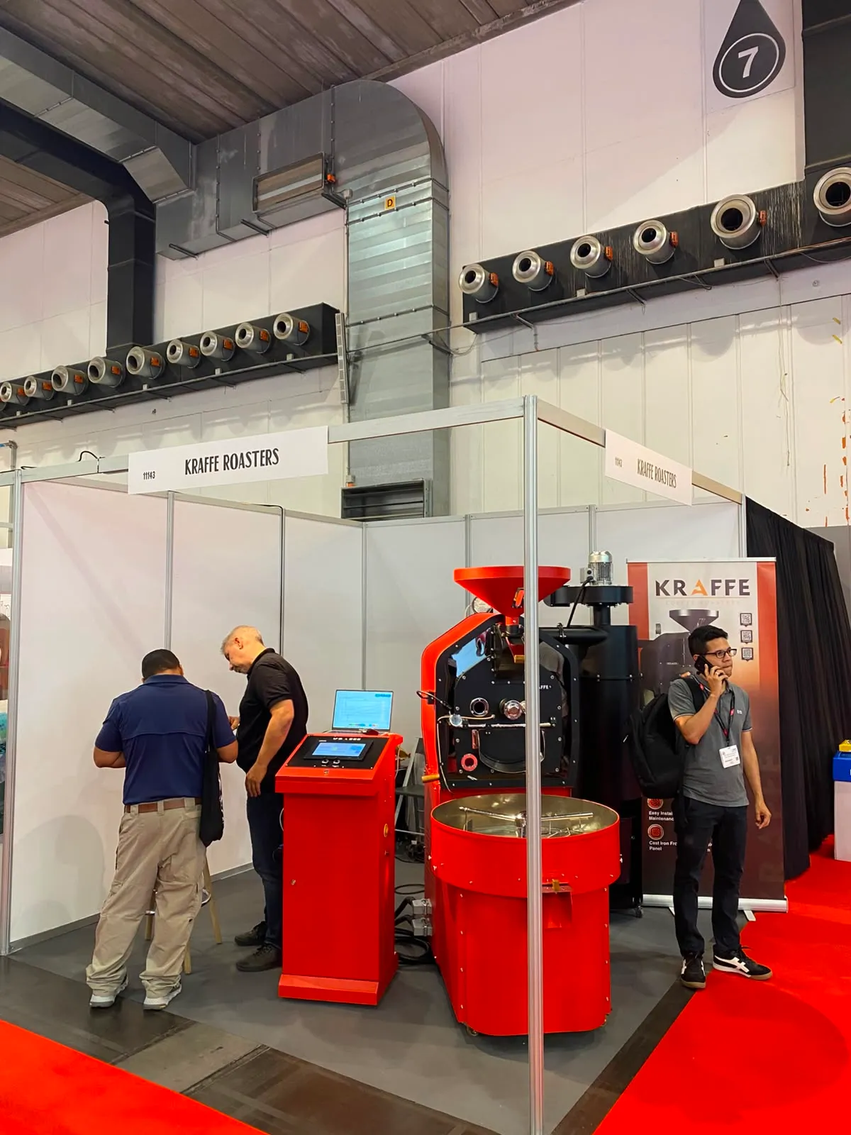 Sample roaster on display