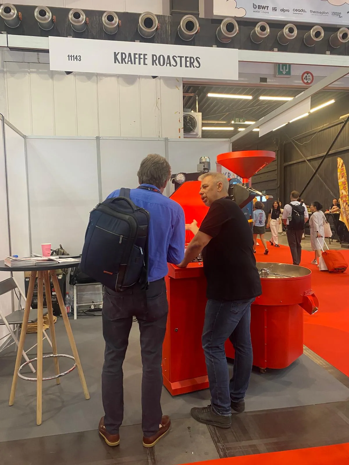 Crowd gathering around the Kraffe Roasters stand