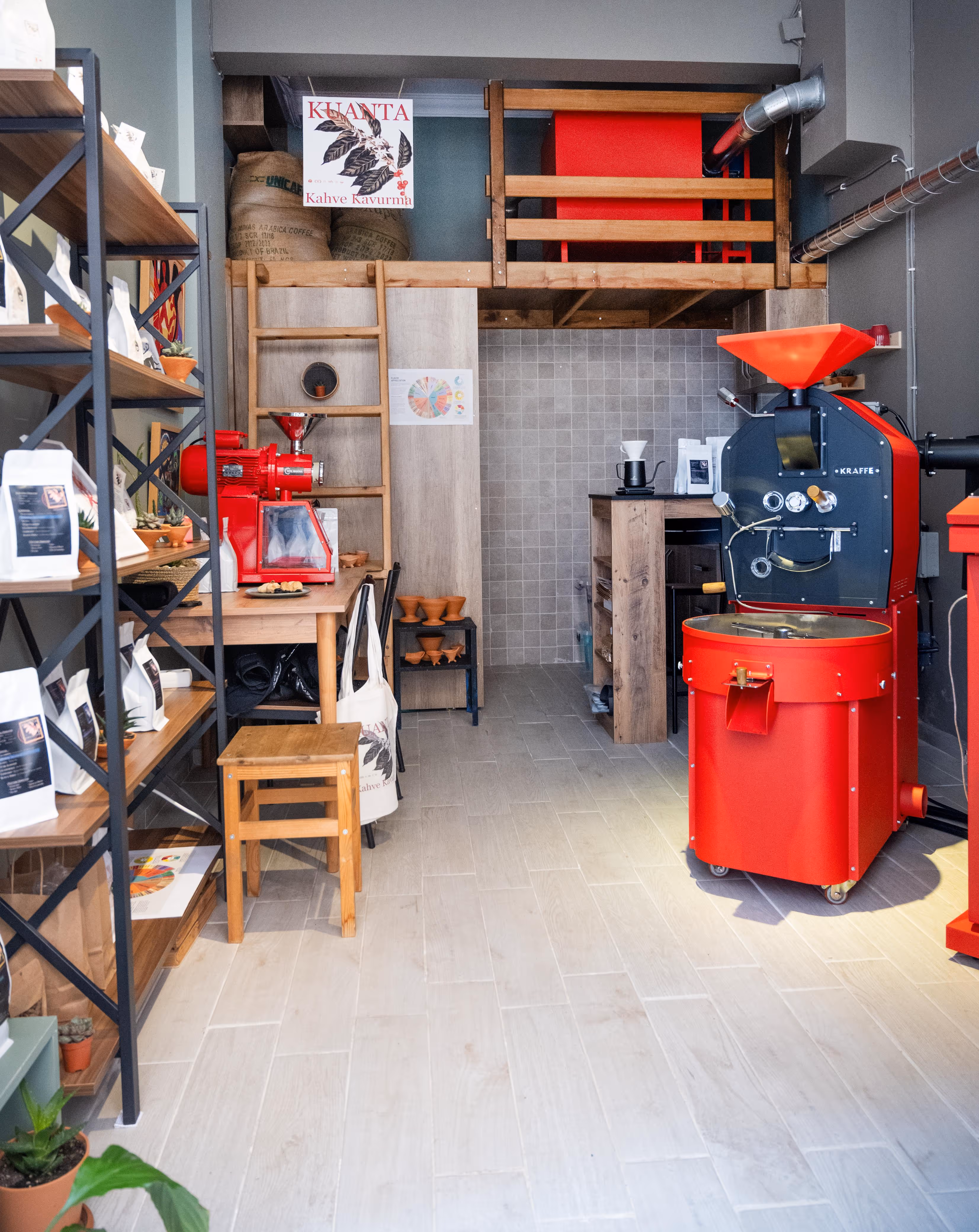 Artistic representation of Kraffe coffee roasting machines