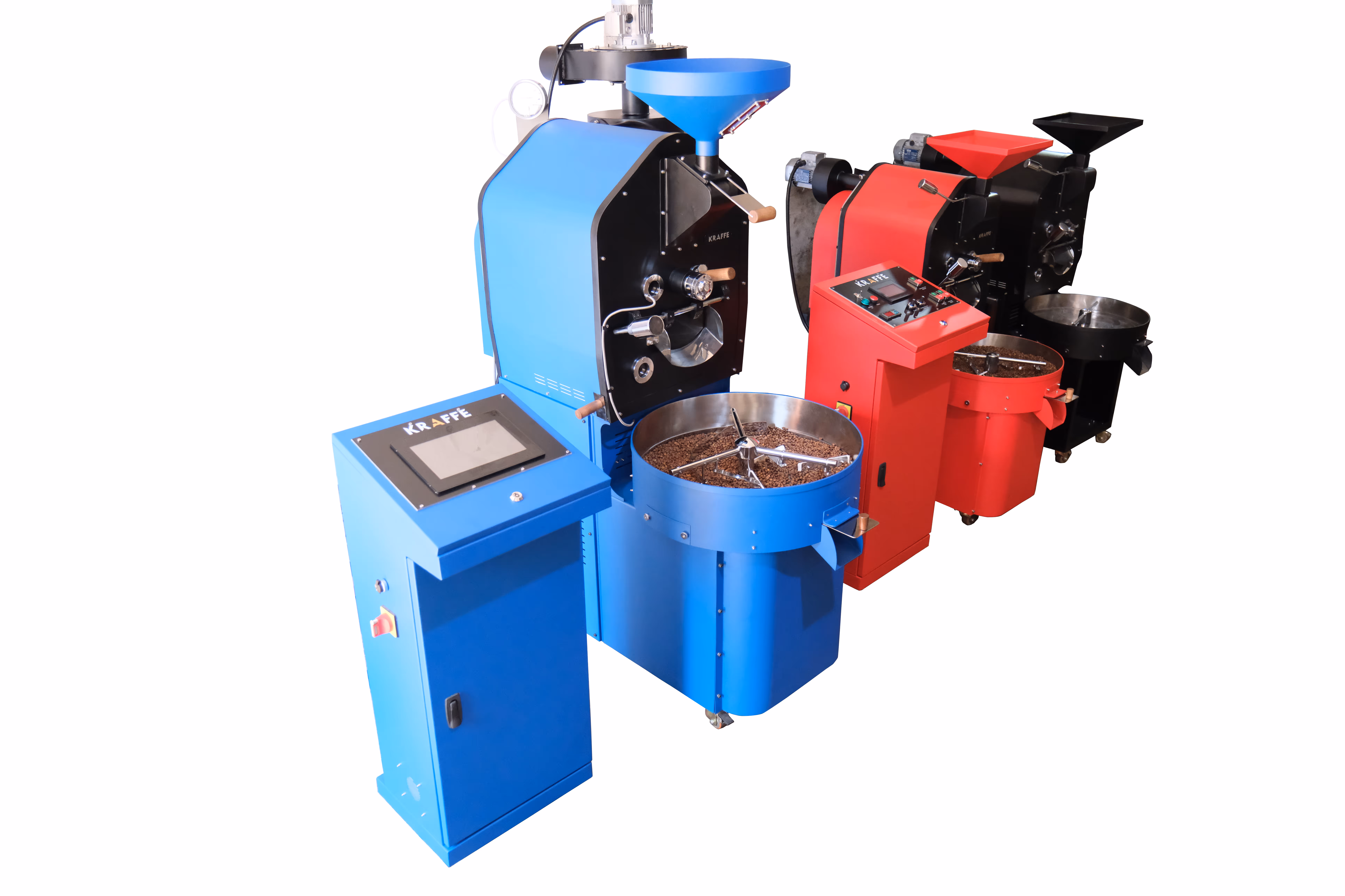Artistic representation of Kraffe coffee roasting machines