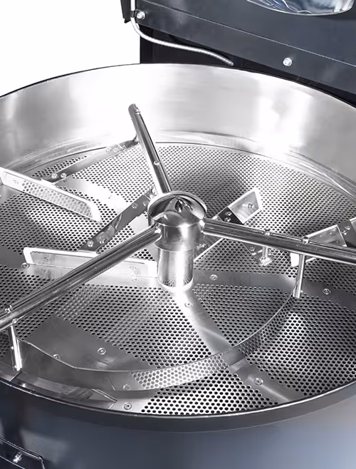 Artistic representation of various coffee roasting machines