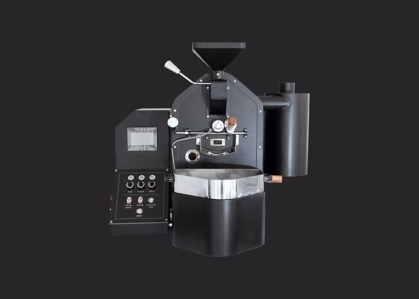 Kraffe Dimi 0.5 kg Commercial Coffee Roasting Machine, side view