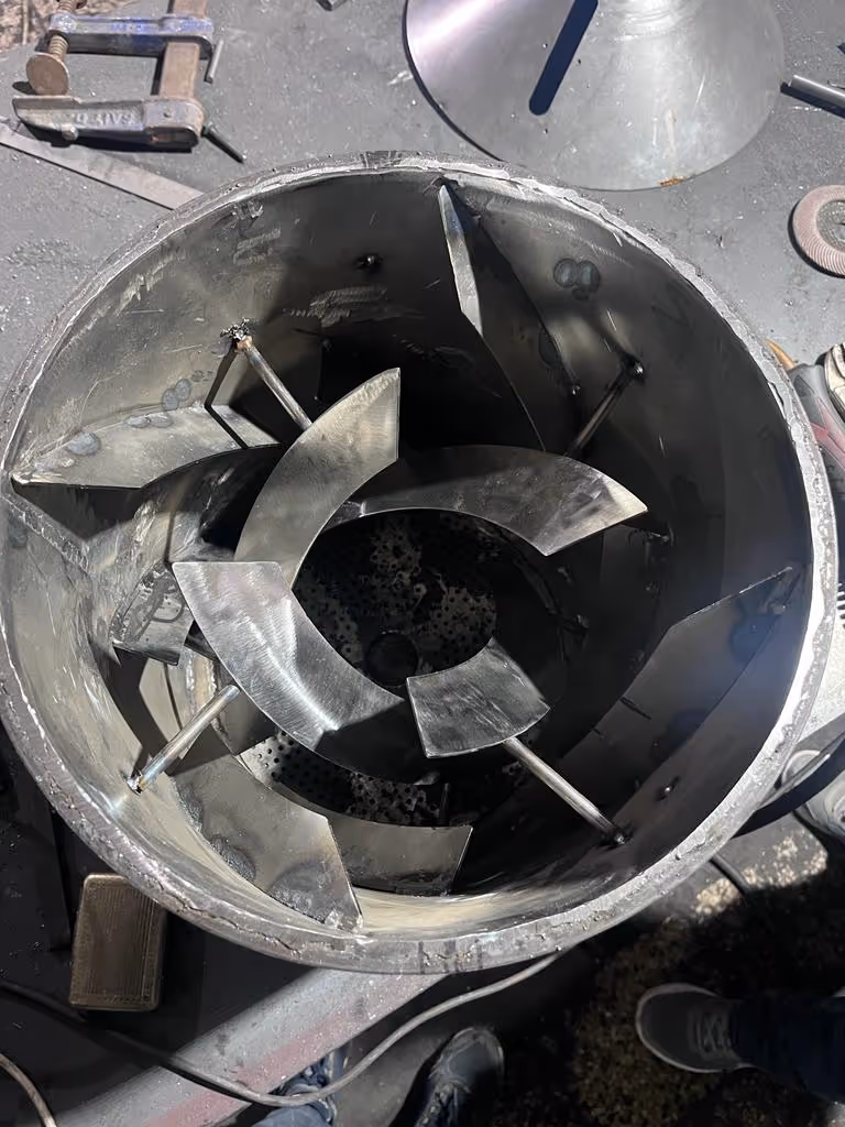 Coffee Roasting Machine Drum inner look