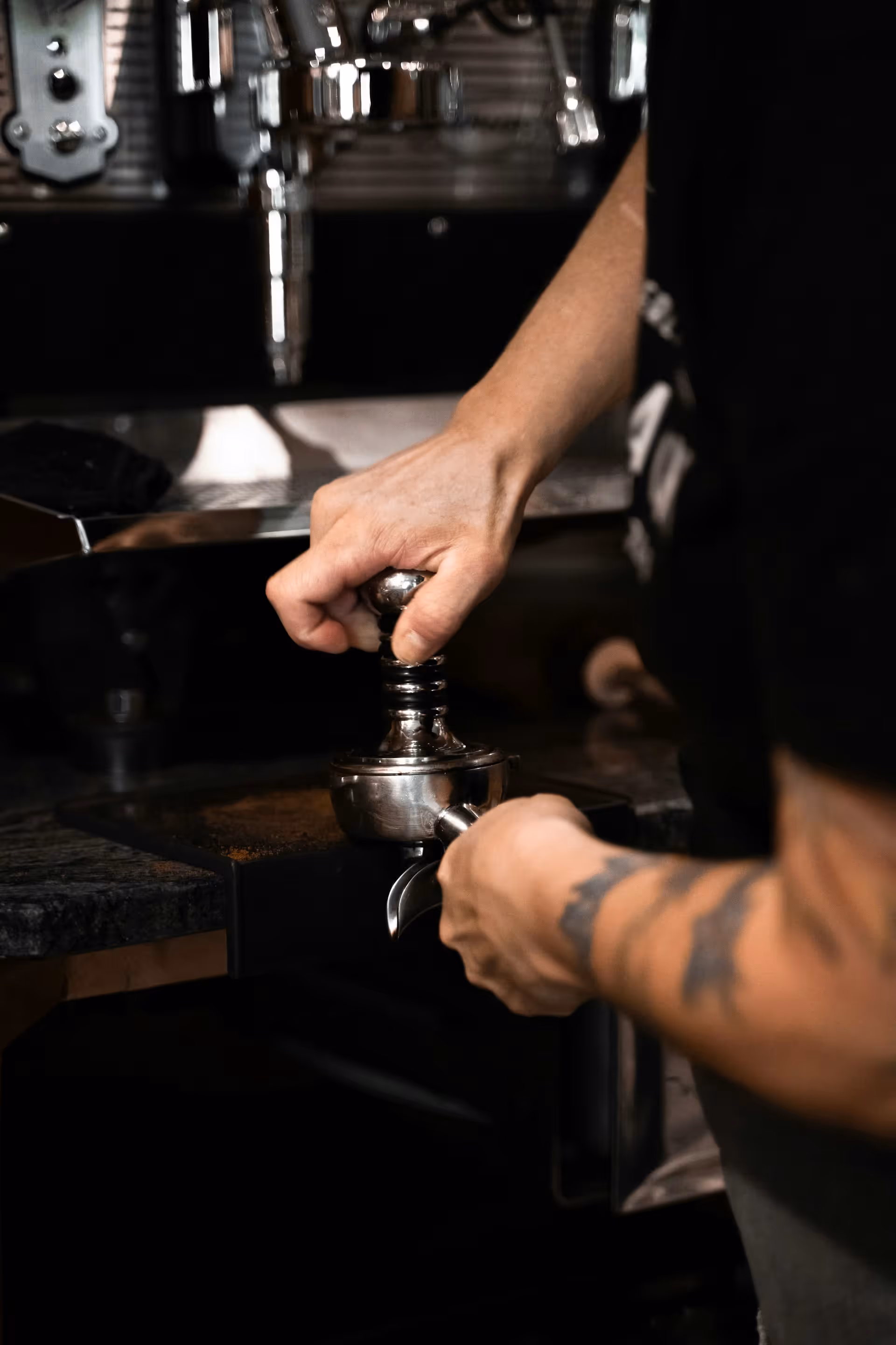 Coffee beans being professionally roasted in a Kraffe machine